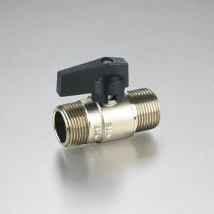 পাইপলাইন সংযোগ নিকল ধাতুপট্টাবৃত ব্রাস রিডুসার বল ভালভ